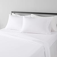 Amazon Basics 4 Piece Microfiber Lightweight Wrinkle-free Breathable Bed Sheet Set, Super Soft Easy Care, 14